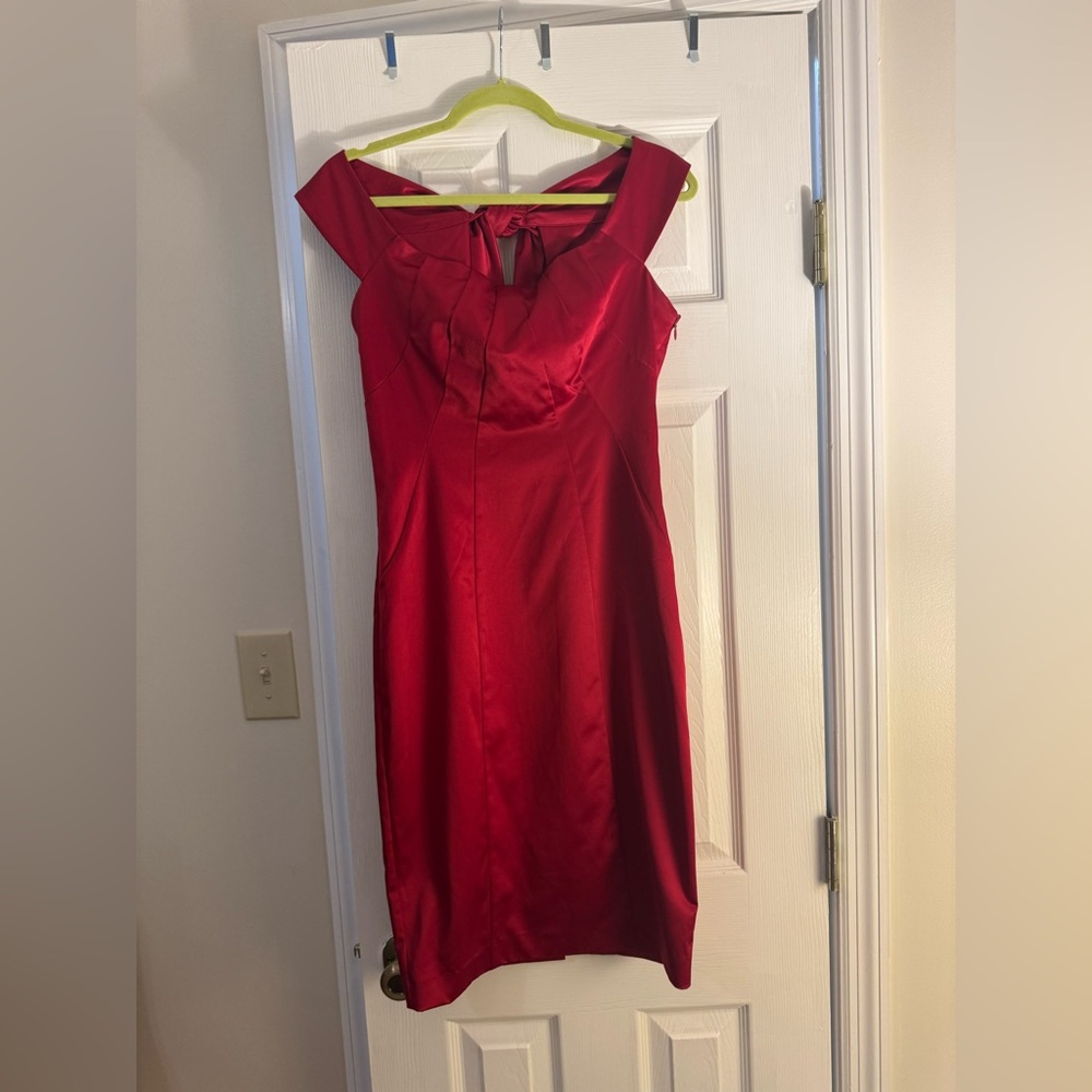 Red Satin Dress